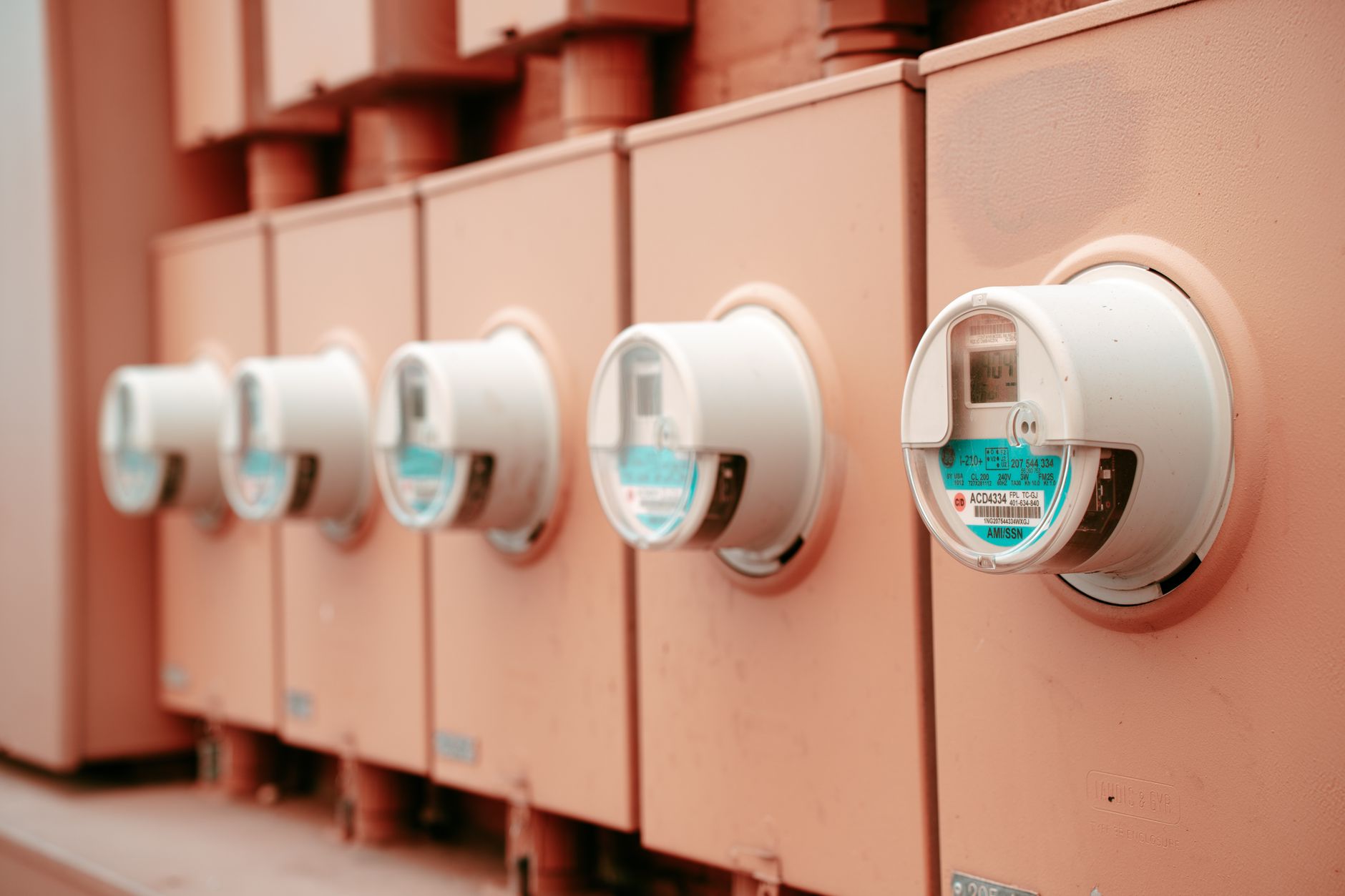 close-up of digital electricity meter display