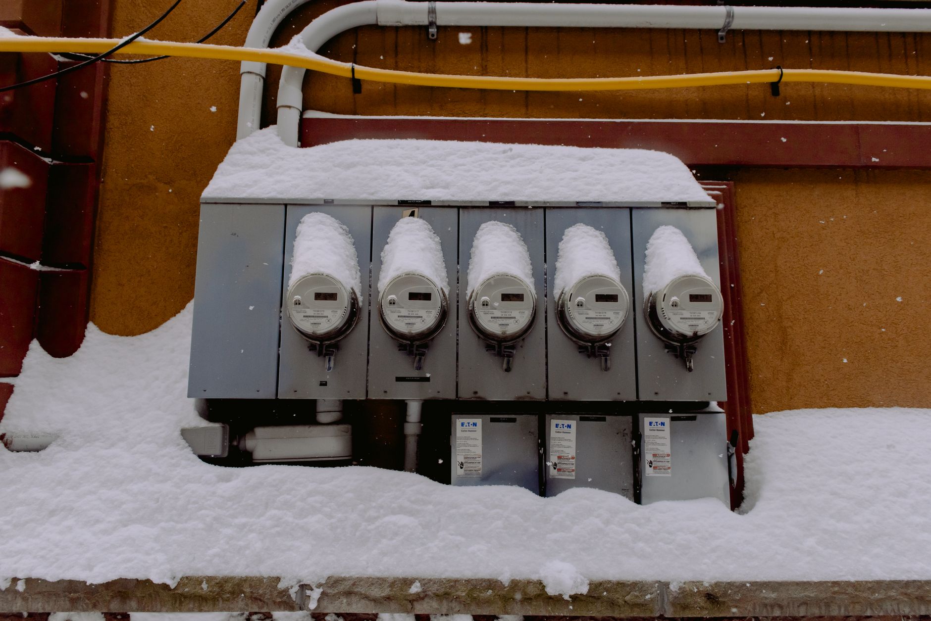 close-up of digital electricity meter display with numbers
