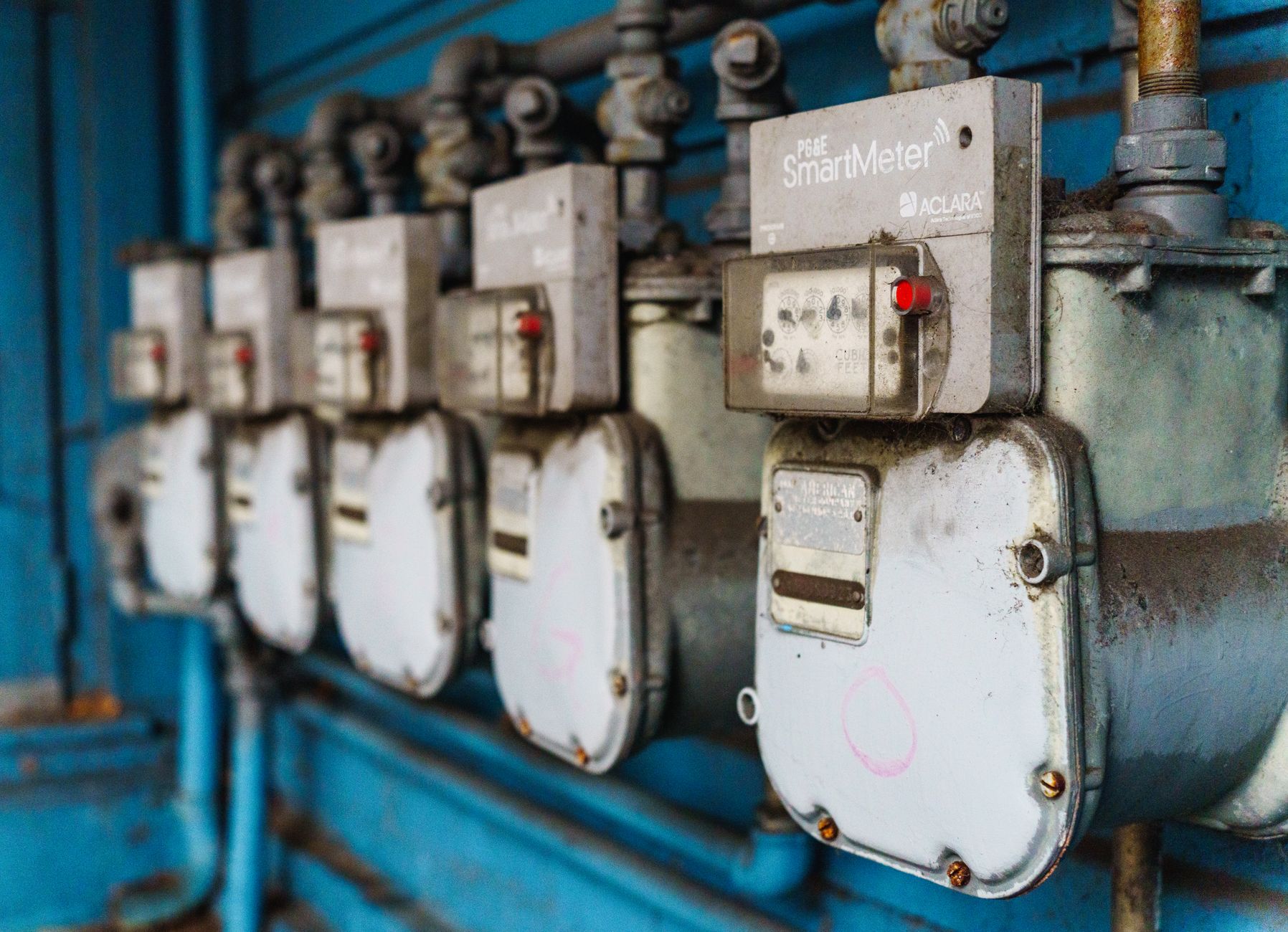 close-up of digital electricity meter display