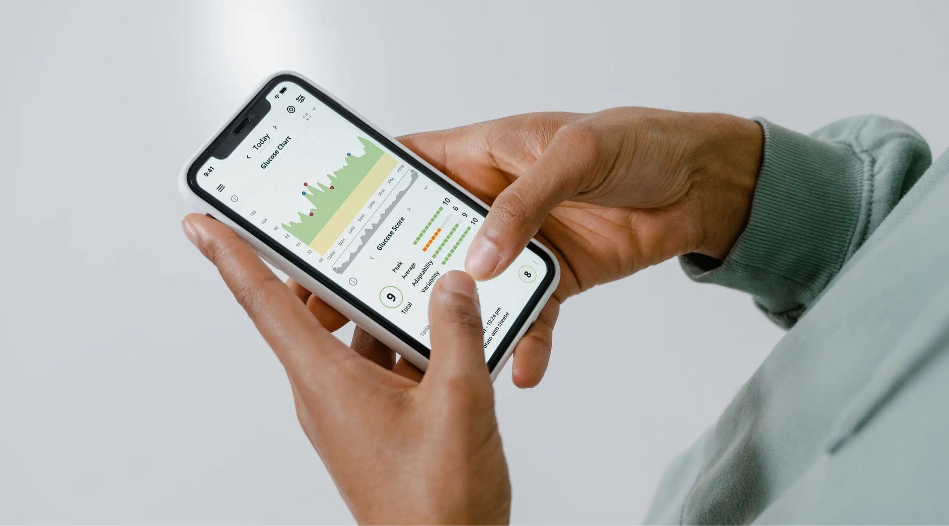 person checking data usage on smartphone screen