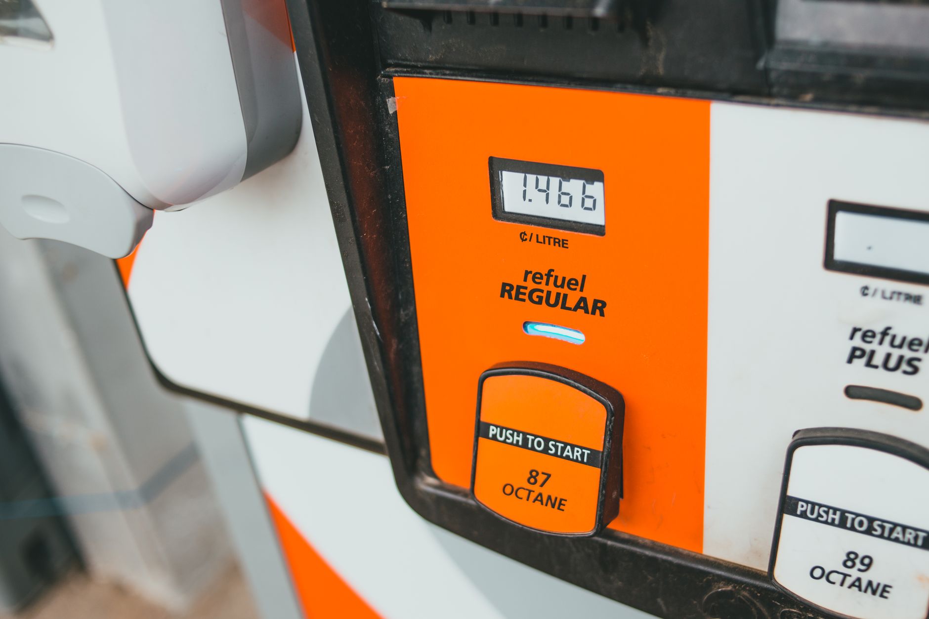 close-up of digital electricity meter display